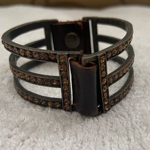 Brown and Bronze Cuff Bracelet
